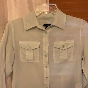 Talbots light blue/aqua button down shirt